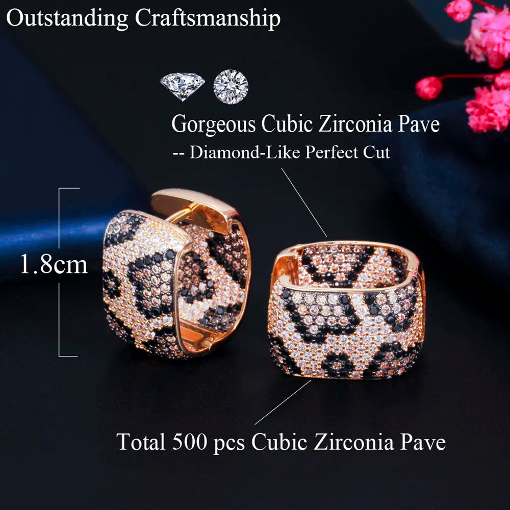 Luxury Leopard Round Circle Hoop Earrings