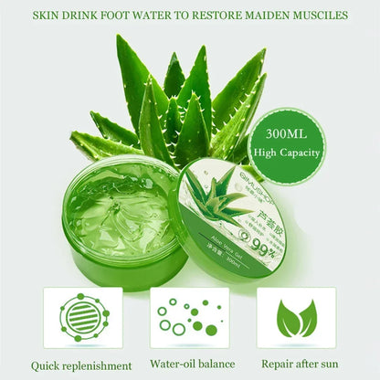 99% Natural Aloe Vera Gel Face Acne Removal Control Oil Cream Sooth Body Skin Care Moisturizer Sun After Repair Sleeping Mask