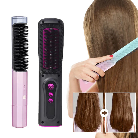 Hair Straightener Brush Professional Hot